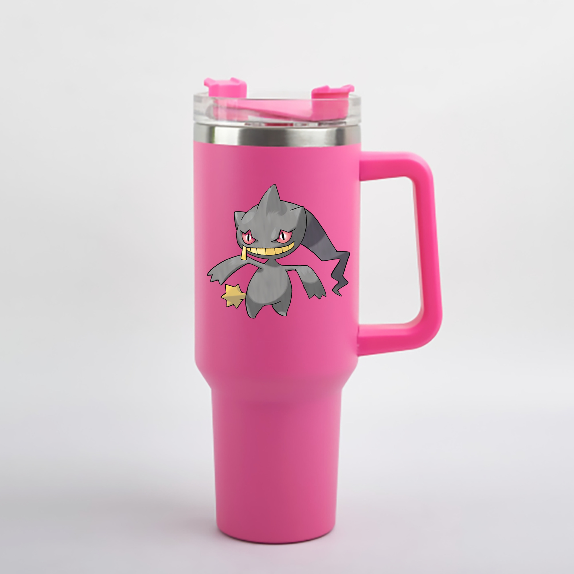 （画像用） ポケットモンスター Pokémon 1200mL車用タンブラー - クリスタルステッカー（プラスチックストロー付き）
